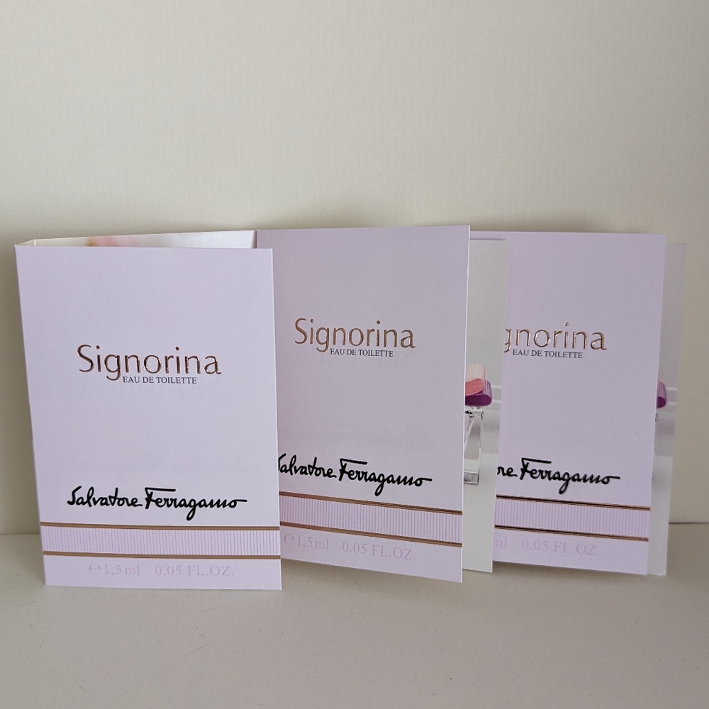 3 x Salvatore Ferragamo Signorina EDT spray vials